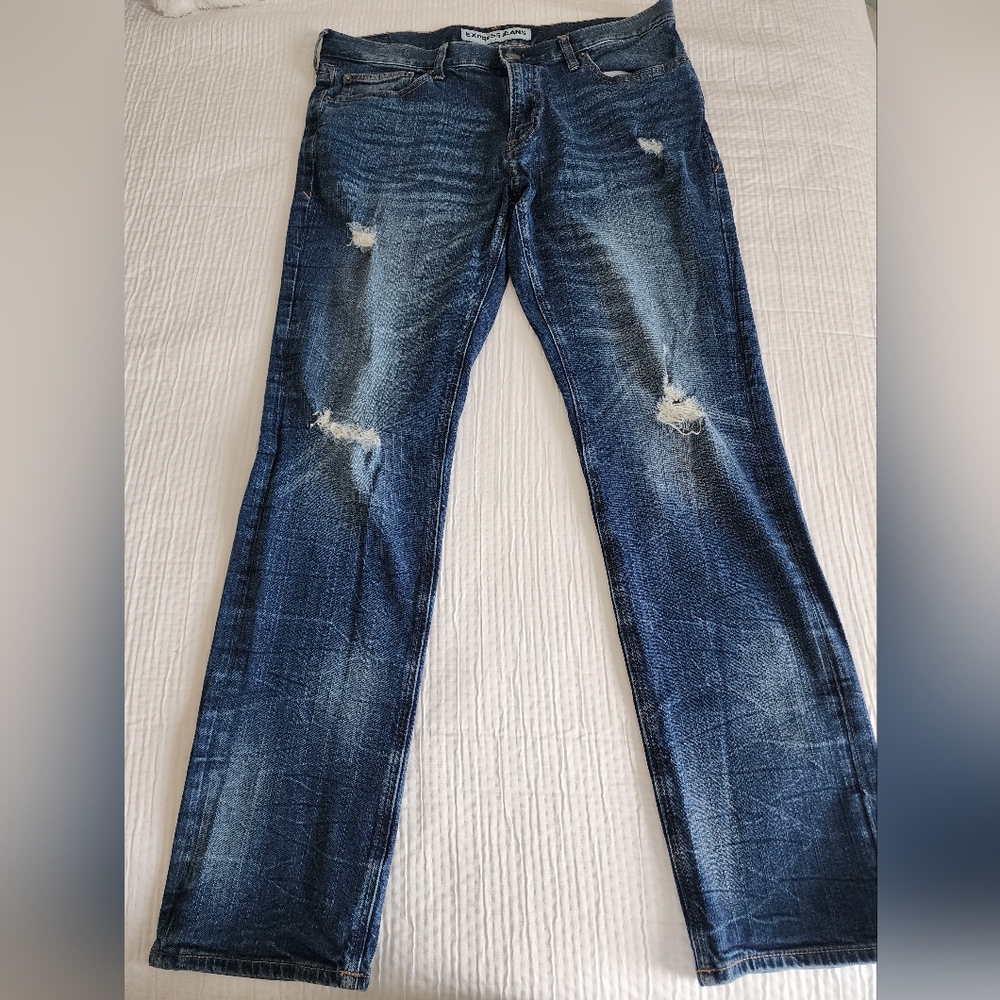 Express Jeans | Men’s Express Rocco Slim Fit Skinny Leg Jeans | Size: 34x32 - Picture 3 of 6